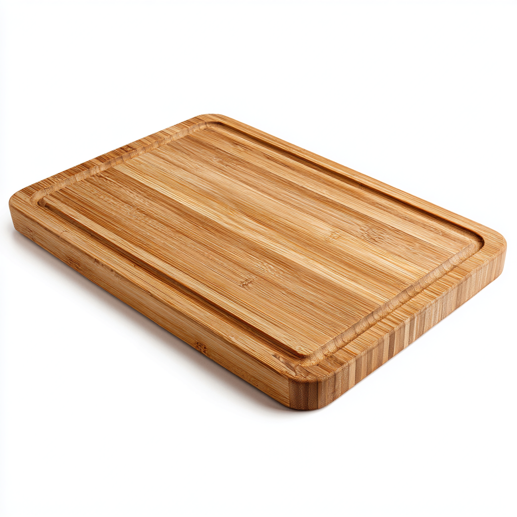 Qelnu Organic Bamboo Cutting Board with Juice Groove